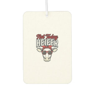 Ambientador No Hoy Novilla Diseño Divertido Vaca Vintage Vecto