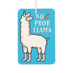 Ambientador No Prob Llama Personalizado Cute Cita Graciosa Azu