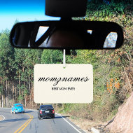 Ambientador Nombre con caligrafía de la mejor mamá personaliza