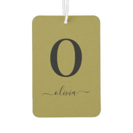 Ambientador Nombre De Guión Monograma Oro Personalizado Y Negr