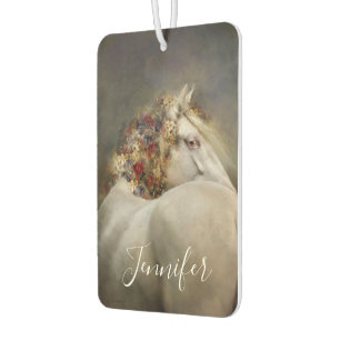 Ambientador Nombre del Monograma del Boho del Caballo Blanco