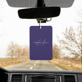 Ambientador nombre minimalista clásico azul y blanco personali