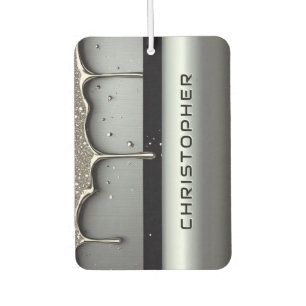 Ambientador Nombre personalizado con metal líquido que gotea