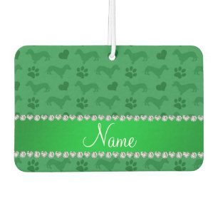 Ambientador Nombre personalizado dachshunds verde patas de cor