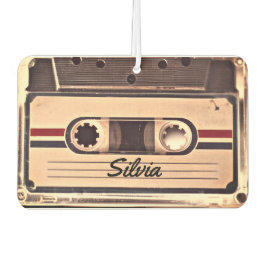 Ambientador Nombre personalizado de cassette de audio retro