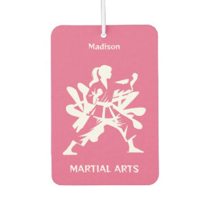 Ambientador Nombre personalizado, texto y color artes marciale
