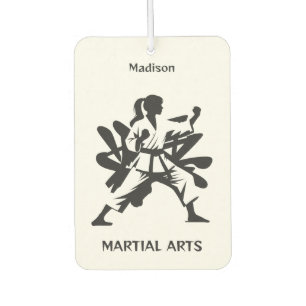 Ambientador Nombre personalizado, texto y color artes marciale