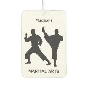 Ambientador Nombre personalizado, texto y color Artes marciale