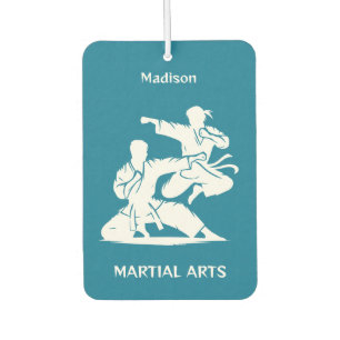 Ambientador Nombre personalizado, texto y color artes marciale