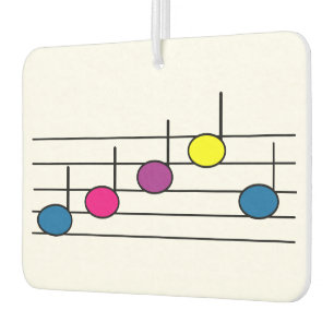 Ambientador Notas musicales coloridas Patrón de amante de la m