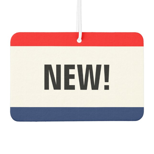 Ambientador Nuevo Personalizable de promoción al estilo del co (Anverso)