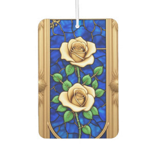 Ambientador Obra de arte de rosa dorada ornamentada