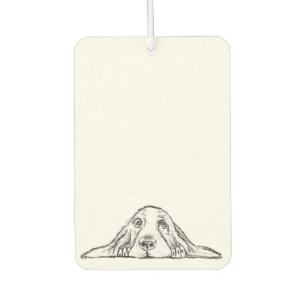 Ambientador ojos de perrito simple blanco negro