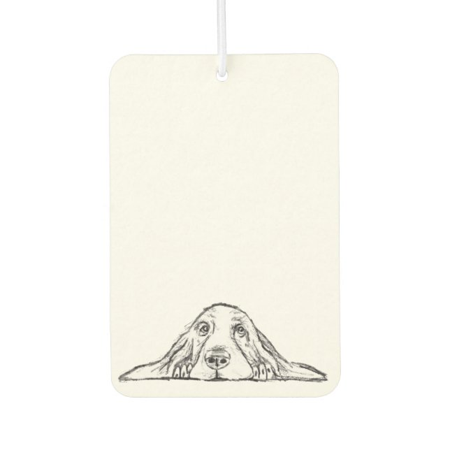 Ambientador ojos de perrito simple blanco negro (Anverso)