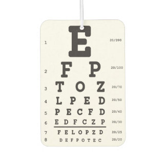 Ambientador Optometry Eye Chart Air Freshener