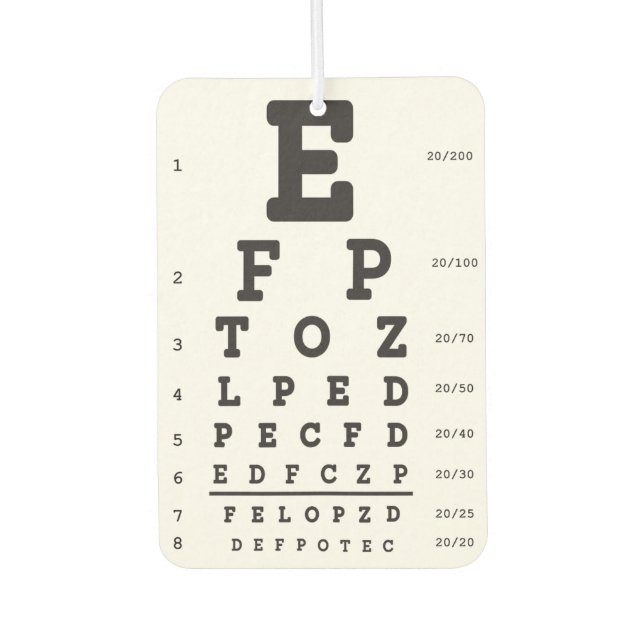 Ambientador Optometry Eye Chart Air Freshener (Anverso)