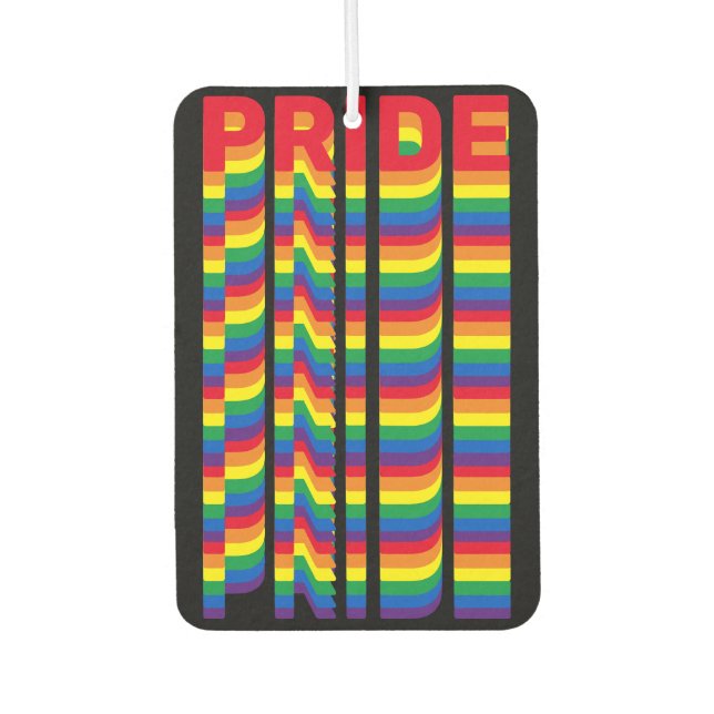 Ambientador Orgullo lgbt lgbtq gay bandera patrón negro (Anverso)
