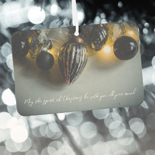 Ambientador Ornamentos de Navidad Retro Gris Negro