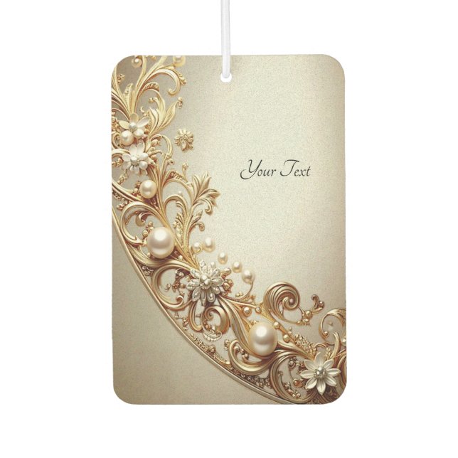 Ambientador Ornate Gold Flourish Air Freshener (Anverso)
