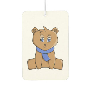Ambientador Oso de peluche con un pañuelo azul