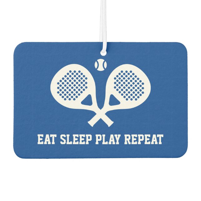 Ambientador Padel Eat Sleep Play Repetir el aire del coche Fre (Anverso)