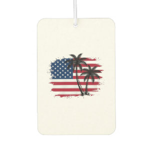 Ambientador Palmera Bandera Americana Patriótica Arte Vectoria