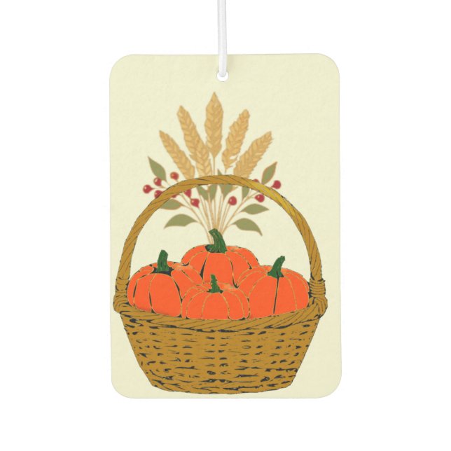 Ambientador 🚗 Panier de Citrouilles et Blé d'Automne (Anverso)