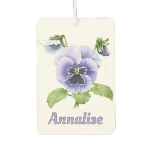 Ambientador Pansies morados Arte botánico personalizado