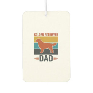 Ambientador Papá Golden Retriever Diseño Vintage Amante Perros