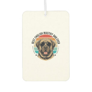 Ambientador Papá Mastín Inglés Atardecer Vintage Perro Vector