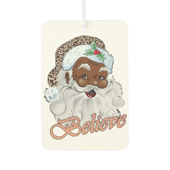 Ambientador Papá Noel negro cree en los Navidades de Jesús (Anverso)