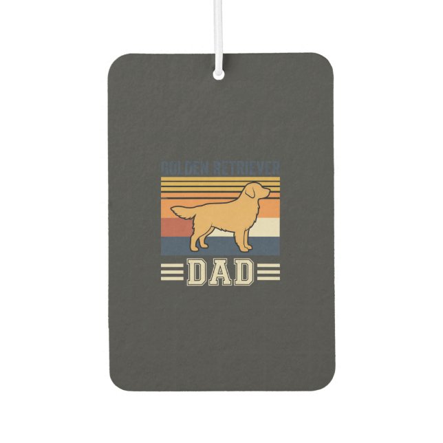 Ambientador Papá Retriever Dorado Perro Retro (Anverso)
