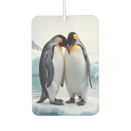 Ambientador Pareja de pingüinos en un iceberg