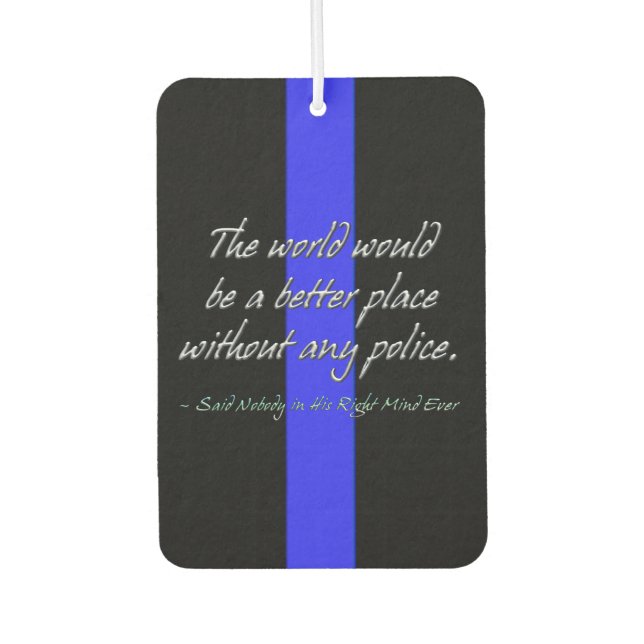 Ambientador Partidario de la policía Línea Azul delgada (Anverso)