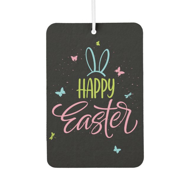 Ambientador Pascua feliz con mariposas (Anverso)