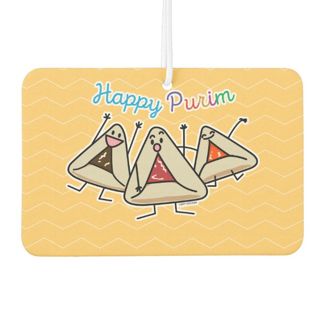Ambientador Pastel de Purim hamantaschen Sameach Oznei Haman (Anverso)