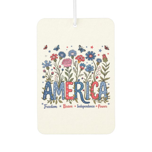 Ambientador Patriotic American Wildflowers Fourth of July USA (Anverso)