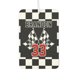 Ambientador Patrón de bandera a cuadros personalizado genial e