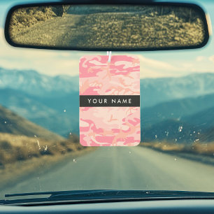 Ambientador Patrón de camuflaje rosado, nombre, personalizació