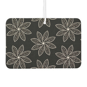 Ambientador Patrón de flores blancas en negro