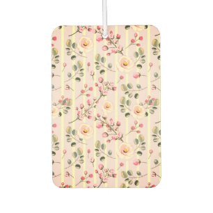 Ambientador Patrón de franja floral rosa suave