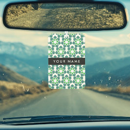 Ambientador Patrón de hojas, hojas verdes, nombre