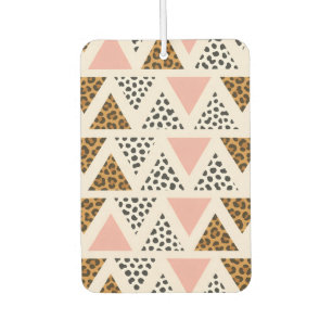 Ambientador Patrón de leopardo chic y triángulo rosa