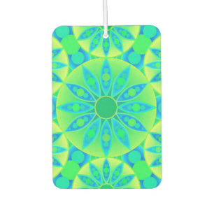 Ambientador Patrón de Mandala, turquesa, azul, verde tilo