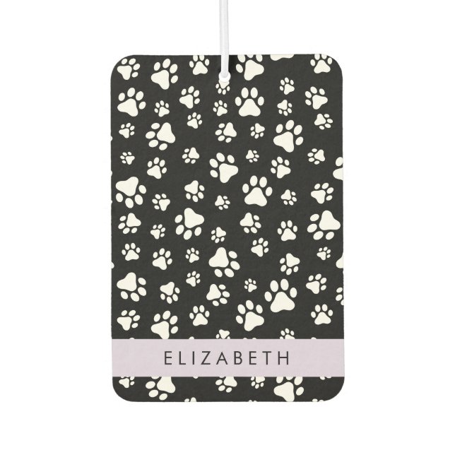 Ambientador Patrón de traza, garras de perro, negro y blanco,  (Anverso)