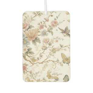 Ambientador Patrón floral chino vintage con colibrí