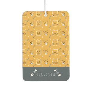 Ambientador Patrón moderno de gatos personalizados personaliza