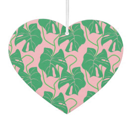Ambientador Patrón monstera en rosa y verde