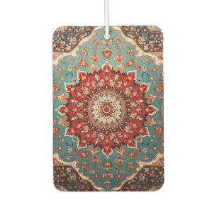 Ambientador Patrón persa retro oriental azul crema rojo