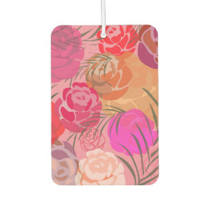 Ambientador Patrón rosa con flores y plantas